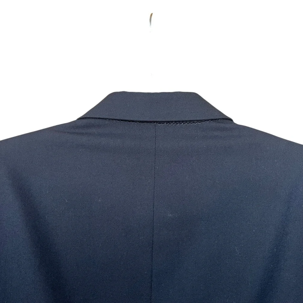 Brooks Brothers Brooksease Mens Size 42L Navy Blue Gold Buttons 100% Wool Blazer